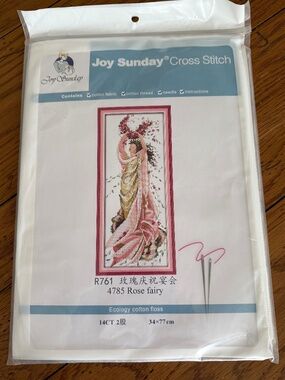 Roses Fairy Joy Sunday Cross Stitch Kit 14CT Not Pre-Printed